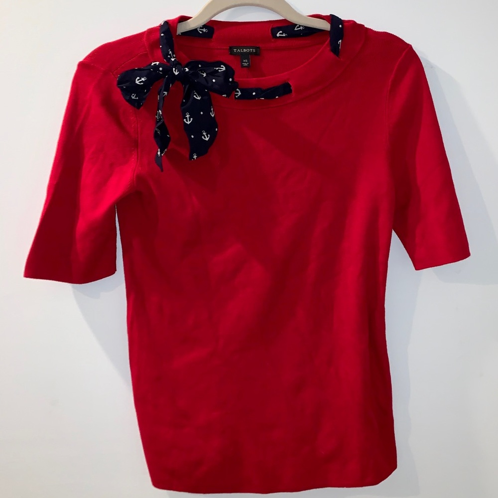 Nautical Sweater with Bow